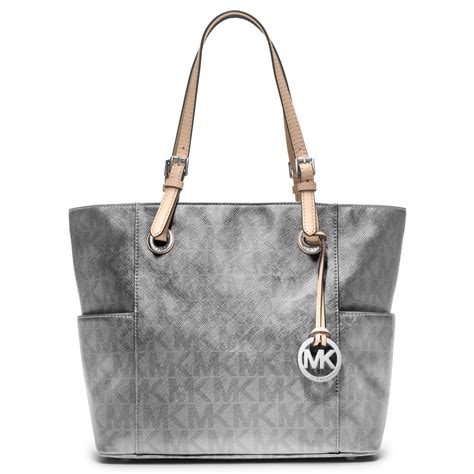 michael kors purse with signature|michael kors signature tote gray.